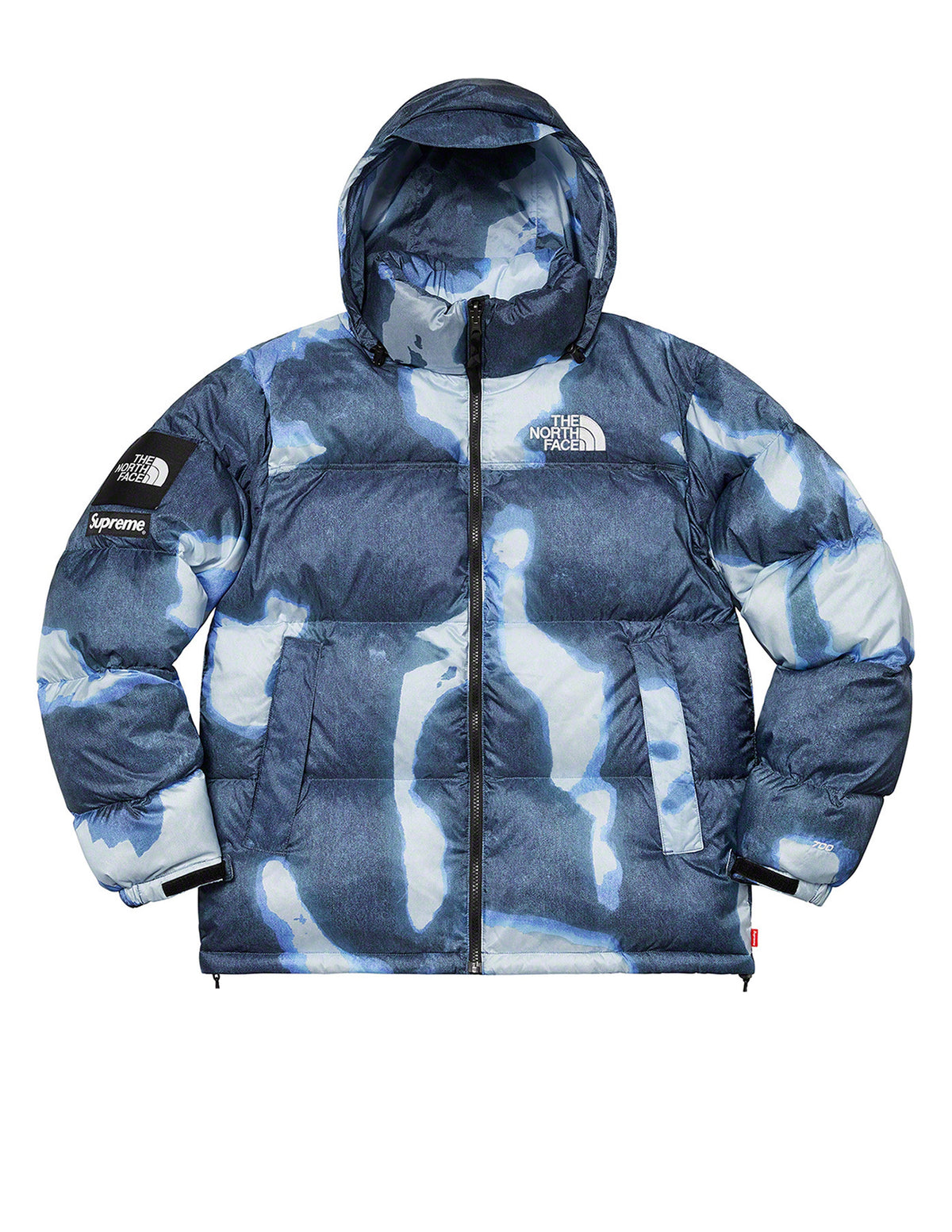 Supreme x The North Face "Bleach Denim Blue" Puffer Jacket